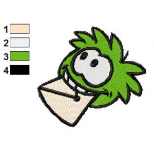 Green Puffle Embroidery Design 04